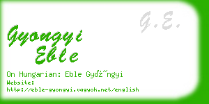 gyongyi eble business card